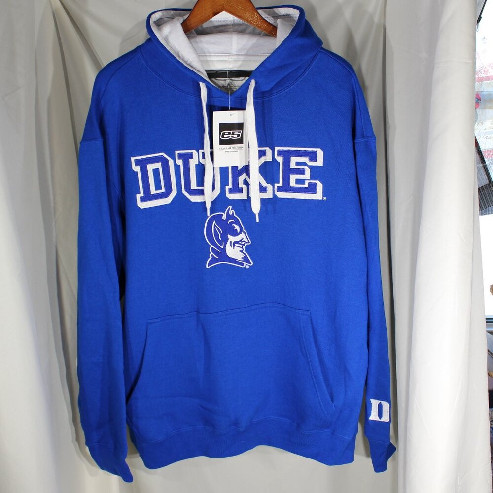 E5 Duke Blue Devils NCAA Royal Men's Pullover Hoodie X-Large (NWT)